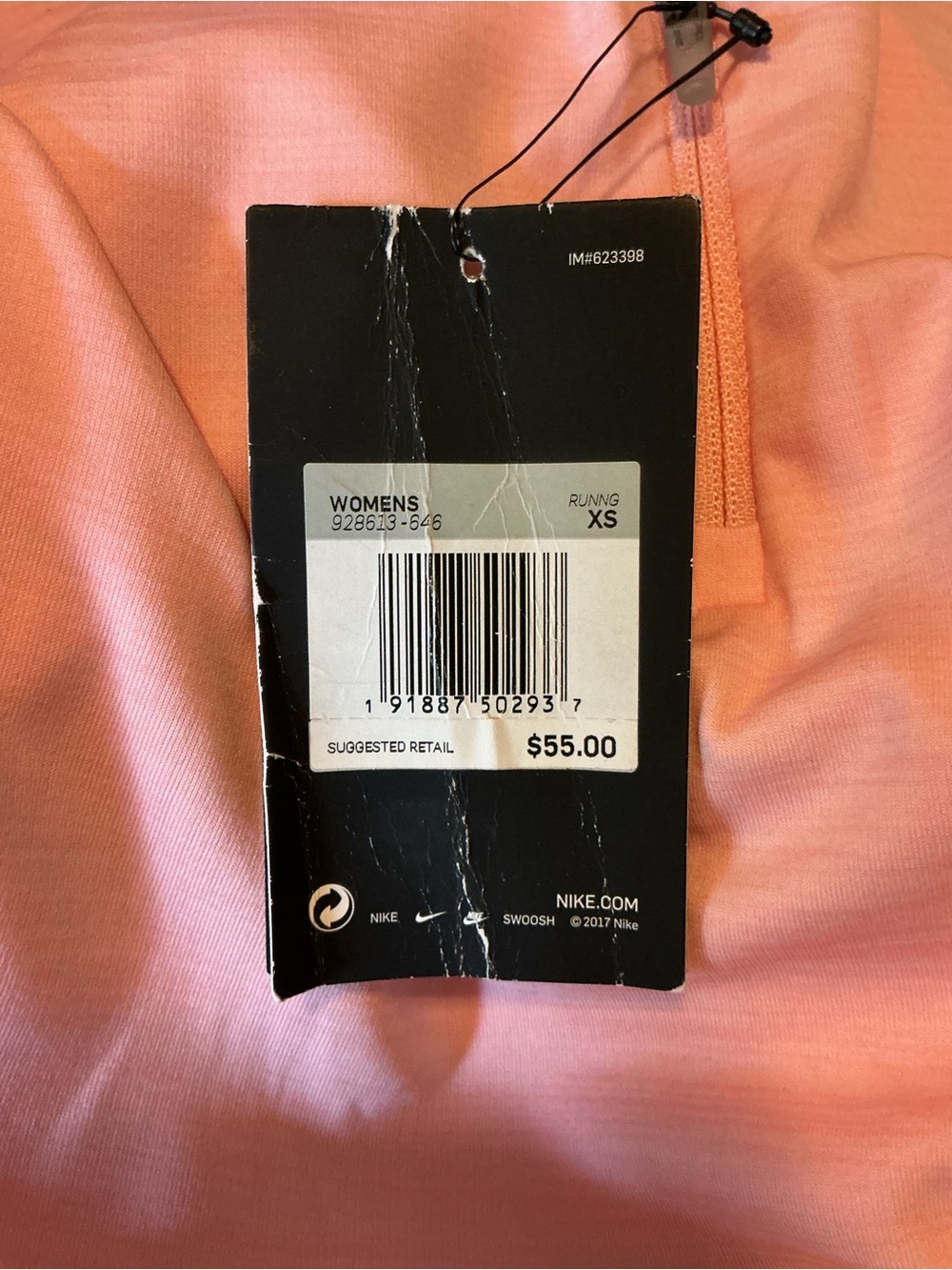 NWT Women’s Nike Pink Dri-FIT Running Pacer Top HZ (Half-Zip) Pullover size XS - Picture 5 of 6